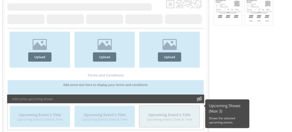 Add Upcoming Events and Shows