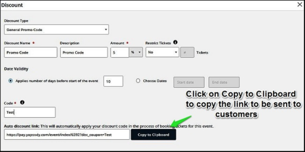 Generate Promo Code Link